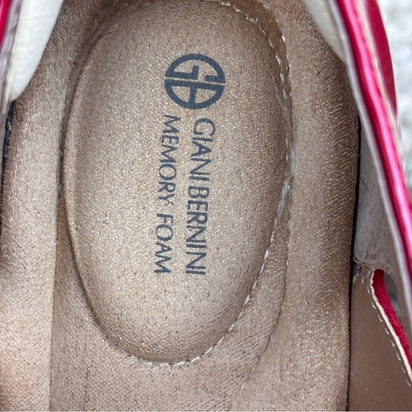 Gianni Bernini Velmah Red Suede Patent Leather Ankle Strap Mary Jane Heels 10M - Picture 10 of 12